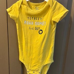 Carter's Yellow Totally Roar-some Bodysuit